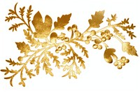 Christmas mistletoe gold pattern plant. AI generated Image by rawpixel.