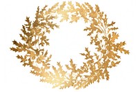 Holly wreath pattern plant gold. AI generated Image by rawpixel.
