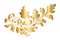 Ornamental leaves gold pattern white background. AI generated Image by rawpixel.