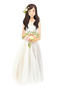 Woman wedding fashion flower dress. AI generated Image by rawpixel.
