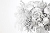 Bouquet sketch backgrounds drawing. AI generated Image by rawpixel.