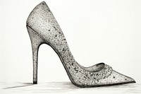 High heels footwear sketch shoe. AI generated Image by rawpixel.