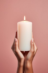 Candle holding adult hand. AI generated Image by rawpixel.