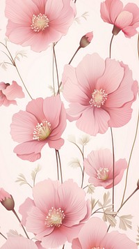 Botanical flower pattern backgrounds wallpaper. AI generated Image by rawpixel.