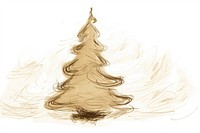 Christmas tree drawing sketch plant. AI generated Image by rawpixel.