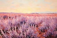 Field of lavender painting outdoors nature. AI generated Image by rawpixel.
