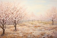 Cherry blossom painting flower plant. AI generated Image by rawpixel.
