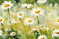 Pattern of chamomile outdoors painting flower. AI generated Image by rawpixel.