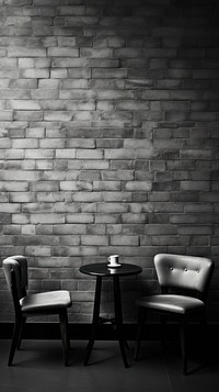 Frosted black wall architecture furniture chair. AI generated Image by rawpixel.