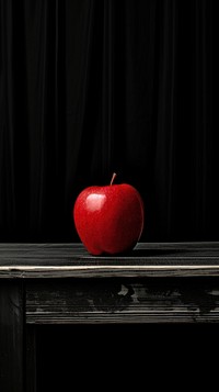 Red apple fruit black plant. AI generated Image by rawpixel.