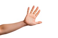Man spread your hands out on both sides finger white background gesturing. AI generated Image by rawpixel.