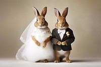 Baby bunny animal wedding rodent. AI generated Image by rawpixel.