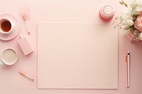 Table top flower pink cup. 