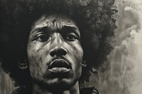 Black man with afro portrait adult photography. AI generated Image by rawpixel.