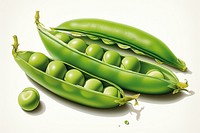 Triple green peas vegetable plant food. 