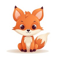 Baby fox animal cartoon cute. AI generated Image by rawpixel.