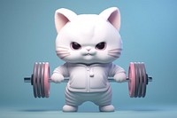 Lifting weight sports human cute. AI generated Image by rawpixel.