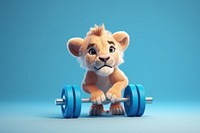 Lifting weight gym cartoon fitness. AI generated Image by rawpixel.