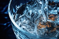 Zoomed in iced water glass refreshment monochrome. AI generated Image by rawpixel.