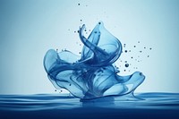 Blue liquid floating sea simplicity. AI generated Image by rawpixel.