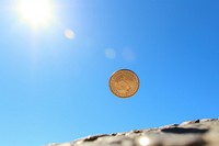 Coin sky outdoors nature. AI generated Image by rawpixel.