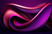 Abstract sculpture purple curve line. 