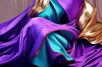 Purple abstract blue silk. AI generated Image by rawpixel.