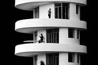 Architect architecture building monochrome. AI generated Image by rawpixel.