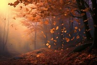 Autumn leaves outdoors nature plant. AI generated Image by rawpixel.
