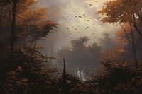 Autumn leaves outdoors nature forest. AI generated Image by rawpixel.