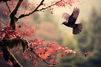 Autumn leaves animal plant tree. AI generated Image by rawpixel.