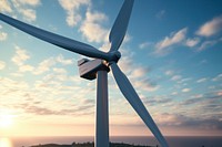Wind turbine machine electricity technology. AI generated Image by rawpixel.