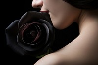 Black rose flower adult inflorescence. AI generated Image by rawpixel.