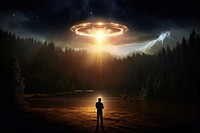 UFO astronomy outdoors nature. AI generated Image by rawpixel.