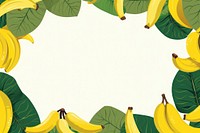 Bananas border backgrounds fruit plant. 