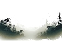 Ink border silhouette outdoors nature. AI generated Image by rawpixel.
