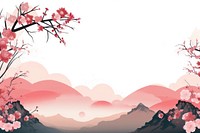 Japanese border outdoors blossom nature. AI generated Image by rawpixel.