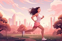 Woman running adult determination athleticism. AI generated Image by rawpixel.