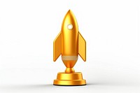 Rocket icon Trophy trophy gold. AI generated Image by rawpixel.