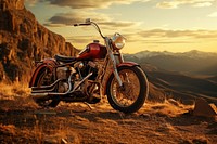 Motorcycle outdoors vehicle nature. AI generated Image by rawpixel.