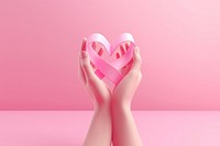 Hand holding a pink ribbon icon adult heart bandage. AI generated Image by rawpixel.