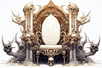 Bone throne architecture chandelier sculpture. AI generated Image by rawpixel.