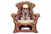 Bone chair furniture white background armchair. AI generated Image by rawpixel.