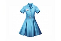 Blue nurse costume fashion dress white background. AI generated Image by rawpixel.