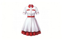 Nurse costume dress white white background. AI generated Image by rawpixel.