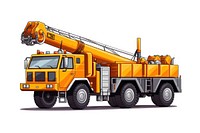 Toy crane vehicle truck white background transportation. AI generated Image by rawpixel.