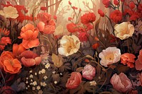 Ancient floral painting pattern flower. AI generated Image by rawpixel.