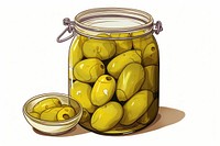 Pickled olive food jar vegetable. AI generated Image by rawpixel.