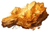 Gold ore white background accessories splattered. AI generated Image by rawpixel.