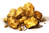 Gold ore mineral jewelry white background. AI generated Image by rawpixel.